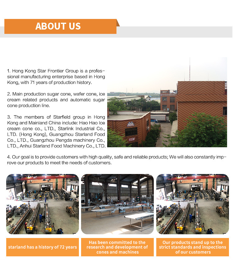 Auto Sugar Cone Production Line 45 Bake Templates