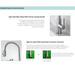 Triple Mode Sprayer Flexible Kitchen Faucet IPX5 CUPC Ceramic Cartridge sink tap