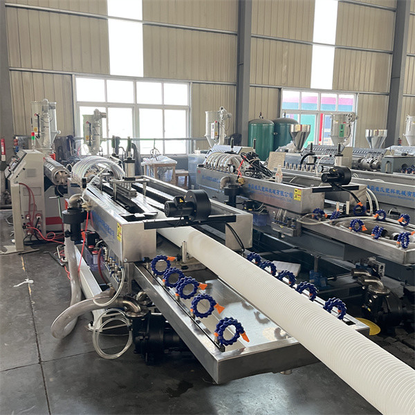 PLC Controlled Single Screw Extruder Machine Double Wall Corrugated Hose Machine