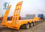 Colored Low Bed Semi Trailer , Low Floors Semitrailer Transport Heavy Vehicles