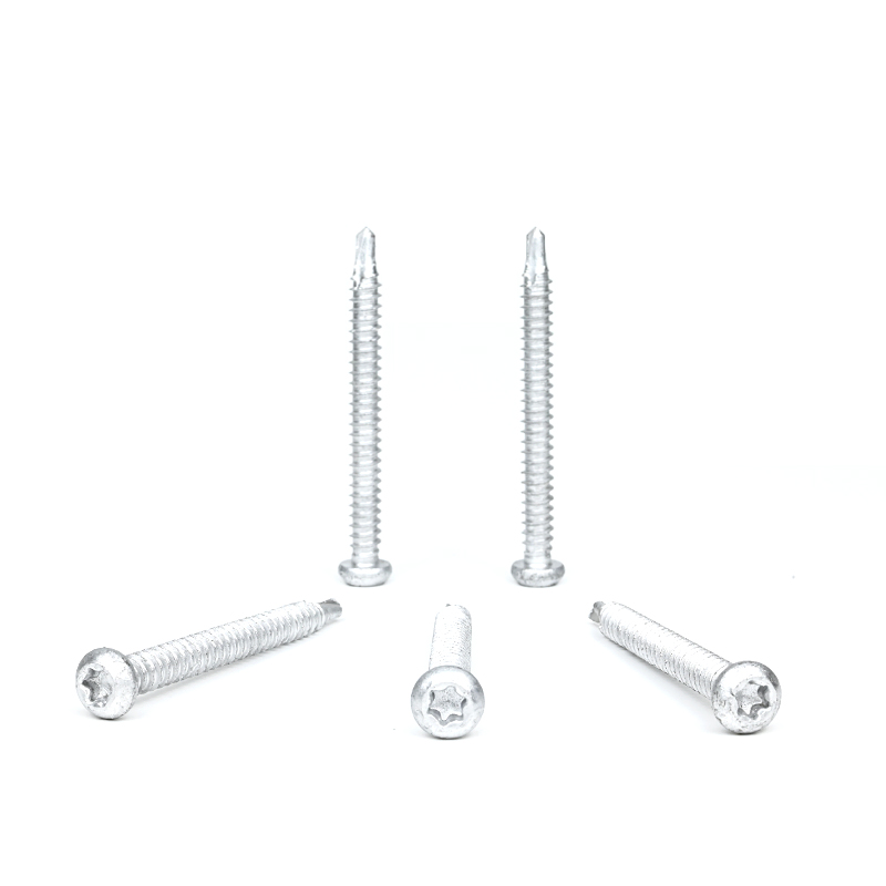 Black Coated Bi-Metal 304 Stainless Steel Pan Head Torx Self Drill Screw For Roofing