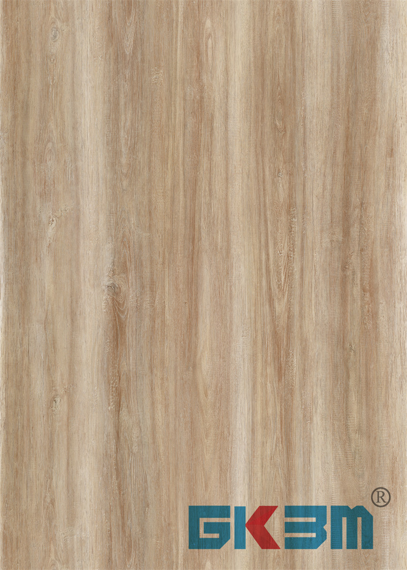 Hickory Light Brown Grey Waterproof Anti Termite Rigid PVC Flooring 5mm DP-W82293-1
