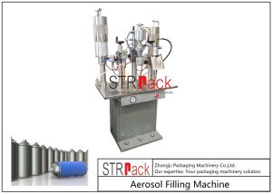 Wholesale Semi Automatic Aerosol Filling Machine For Body Deodorant Perfume / Hair / Paint / Nasal Spray Can from china suppliers