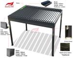 SUNC 6x3m White Aluminium Manual Louvered Pergola Outdoor Sun Protection