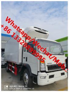 Wholesale SINO TRUK HOWO 4*2 6 wheels light duty right hand drive howo refrigerated truck for sale, best price cold van truck, from china suppliers