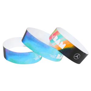 Wholesale Heat Resistant Paper Event Wristbands Printed Purple With Tyvek Material from china suppliers