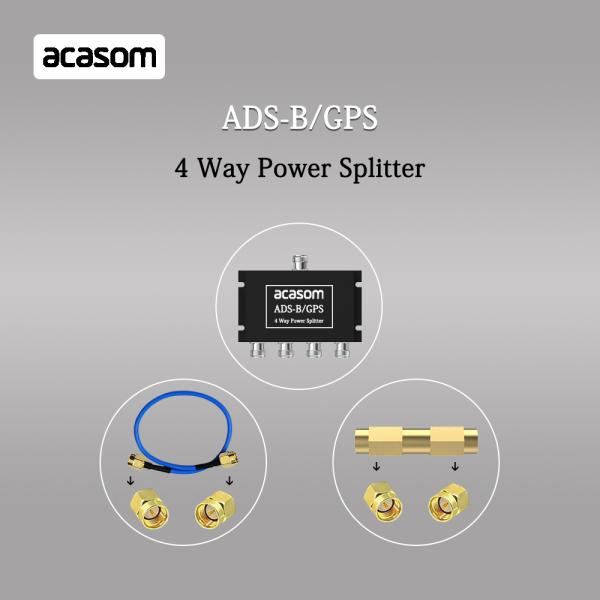 4 Way Power Splitter For ADS-B And GPS Signals 800-2150MHz N Female Connector Low Insertion