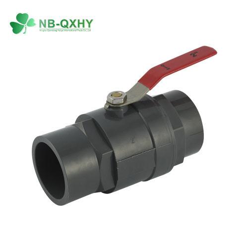 ABS Handle Stainless Steel Handle PVC Two Pieces Ball Valve for Chemical