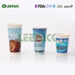 Large / Medium Size Cold Paper Cups , Double PE Coated disposable cold drink