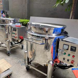 Wholesale 100L Mixing Tank High Speed Disperser Machine Cosmetic Mixing Vessel Industrial Heating Tank With High Speed Mixer from china suppliers