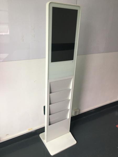 Floor Standing Digital Signage Network Kiosk Display 21.5 Inch With Newspaper