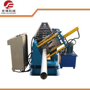 Seamless Round Gutter Downspout Roll Forming Machine / Steel Pipe Making Machine