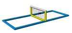 Anti-UV 0.9mm PVC Tarpaulin Inflatable Water Volleyball Court For Water Sport