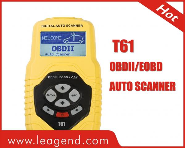 Quality Multilingual CAN OBD2 & EOBD code scanner for European Cars-T61 for sale