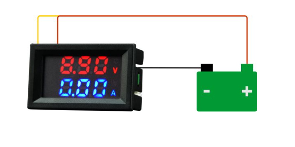 DC0-100V 10A LED Digital Voltmeter Ammeter Car Voltage Current Meter Volt Detector Tester Monitor Panel Plastic 22mm Battery