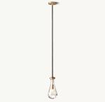 Nickel / Brass / Bronze Suspended Kitchen Rain Glass Pendant Lighting