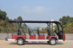 Red Electric Sightseeing Cart For 14 Passengers CE Certificate / Mini Golf Buggy