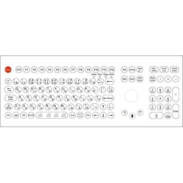 108 Keys IP68 dynamic rated washable industrial membrane keyboard USB Desktop