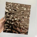 Grade 201 304 304L 316 316L PVD Rose Gold Stainless Steel Water Ripple Sheets