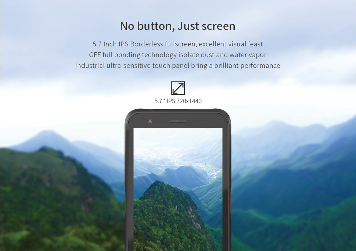 5.7 Inch Handheld EM-T60 with Android 10.0 GMS Camera Rear 16.0Mp OCTA Core Industrial PDA Handheld