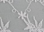 19 CM Floral Embroidered Lace Trim With Scallop Edge For Dress By OEKO - TEX