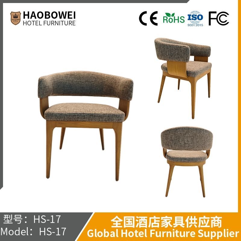 Solid Wood Dining Chair Family Use Italian Nordic Dining Chair Cotton Linen Chair Simple Chair Cafe Lounge Chair Internet Red Chair