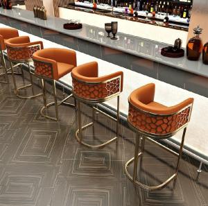 Wholesale High Rebound Sponge Stainless Steel Bar Stool With Arms from china suppliers