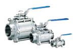 Full Port 3 Piece Stainless Steel Ball Valve , Gas / Water 1 / 4 Inch Ss Ball