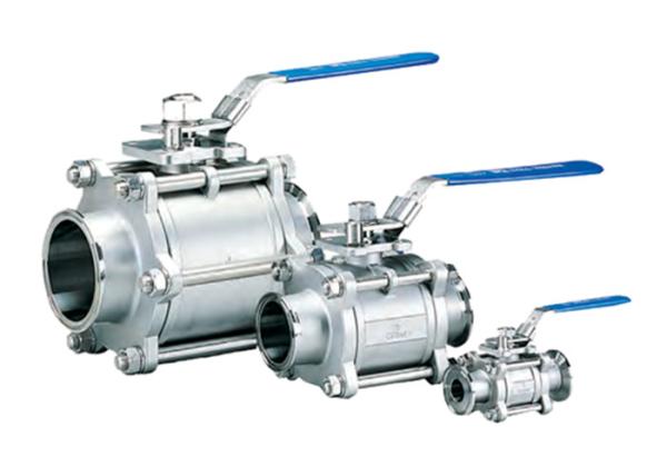 Full Port 3 Piece Stainless Steel Ball Valve , Gas / Water 1 / 4 Inch Ss Ball