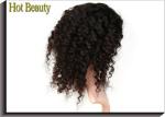 Hot Beauty Women's Full Lace Human Hair Wigs Kinky Style With Natural Hairline