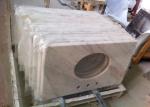 Carrara White Marble Vanity Tops Bulge Edge 22" Wide With 2cm Thick