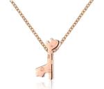Wapiti Pendant Necklace Stainless Steel elk Necklace Rose Gold Jewelry Christmas