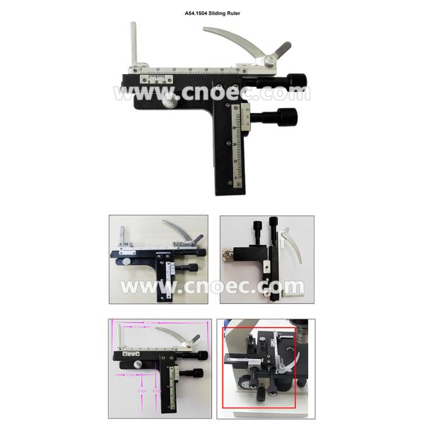 Horizontal 11.5CM Microscope Accessory Sliding Ruler A54.1504