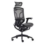 Bright Black Powder Coated Dvary Office Chair Breathable Mesh Ergonomic Manager