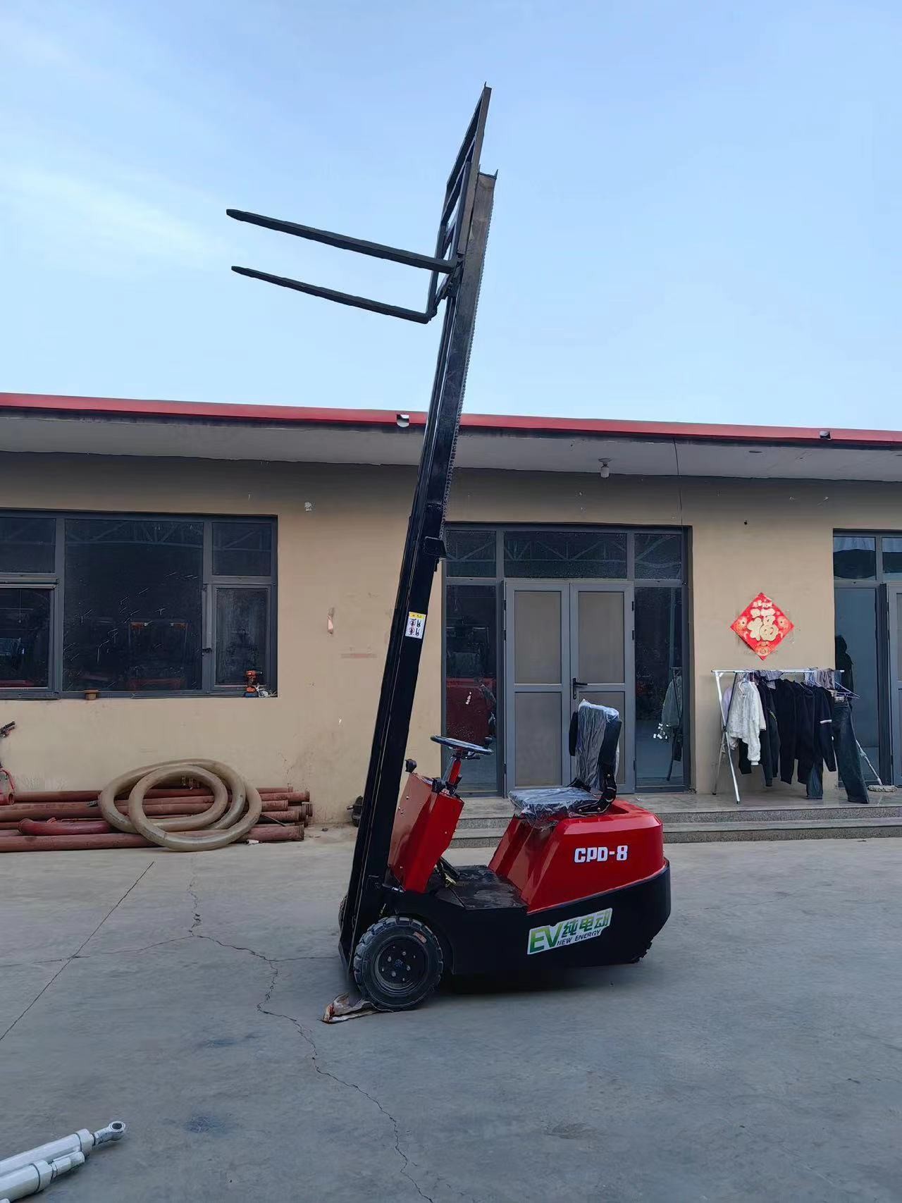 1Ton Compact Electric Forklift Solid Tires 1.2m Fork Length 3 Stage Forklift