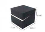 Black Cardboard Jewelry Boxes , Handmade Recyclable Gift Box For Wrist Watch