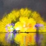 Modern Laser Water Curtain Movie High Spray Stainless Steel 304