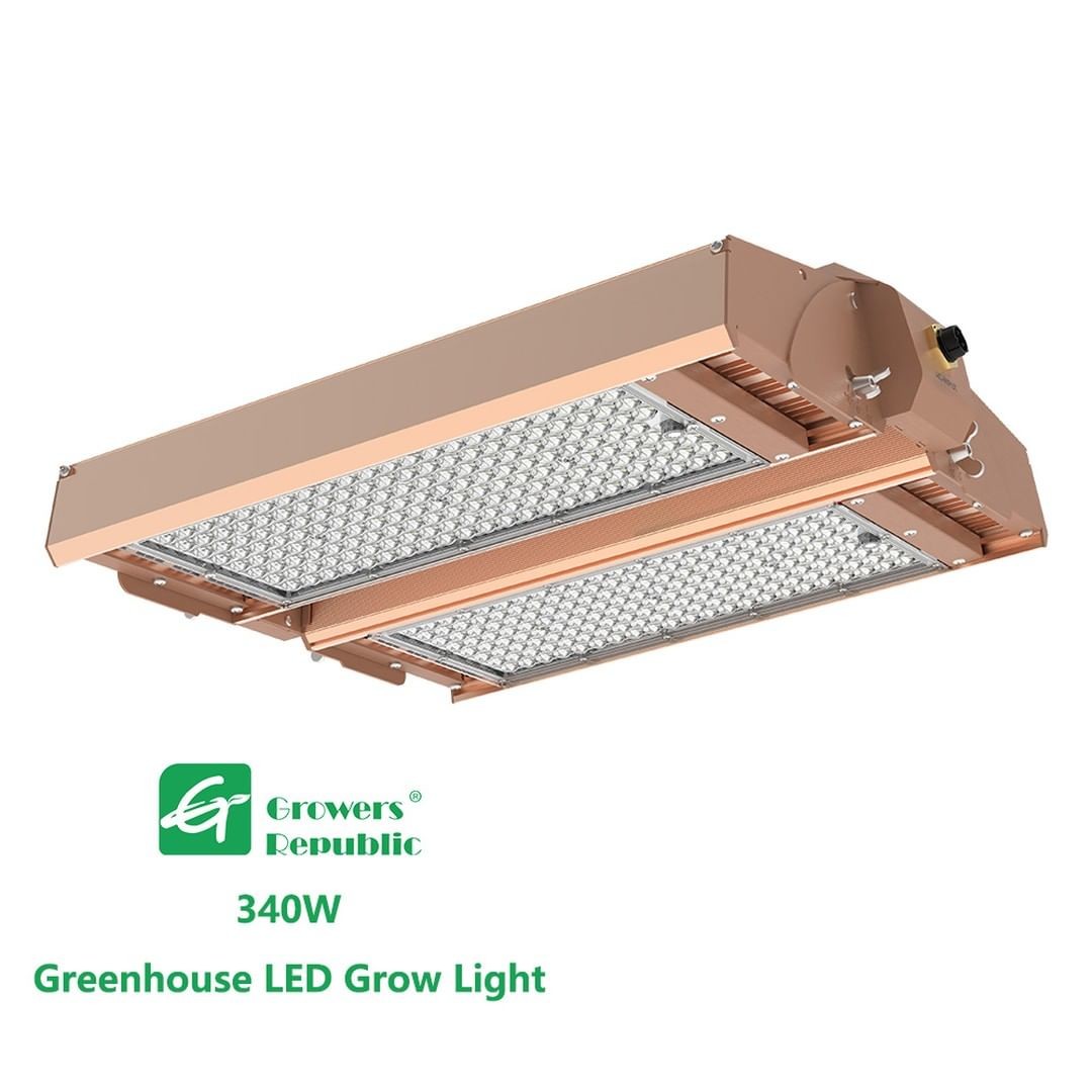 340W Optimal Greenhouse Home Grow Lights 2.6umol/J Full Spectrum Angle Adjustable