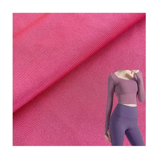 Color Fastness 3.5-4.0 Grade Yoga Wear Jersey Supply 4 Way Stretch Tricot Lycra