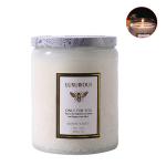 Tapered Vegan Soy Candles Scented 20cm Height In Amber Glass Jar