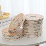 13mm Logo Cotton Ribbon Literary Fresh Flower Bouquet Cake Decoration Gift Box
