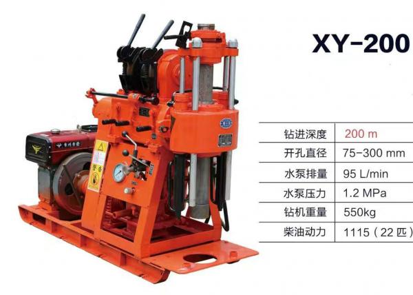 Quality Hydraulic Feeding Water Well Borehole Drilling Rig , Engineering Drilling Rig for sale