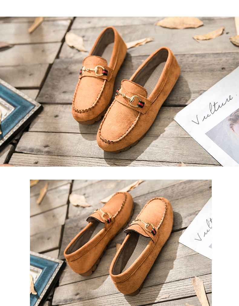 Warm Women's Casual Loafers Soft Bottom Plus Velvet Flat Shoes New Styles