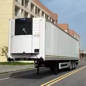 Wholesale High Strength Steel Double Circuit Brake System 3 AXLE REFRIGERATED VAN SEMI TRAILER from china suppliers