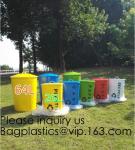 Garbage Waste Bin Big Capacity Stainless Steel Trash Can Powder Coating Steel