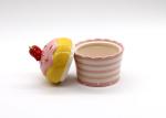 Colorful Ceramic Kitchen Canisters / Ice Cream Cone Jar With Strawberry Shaped