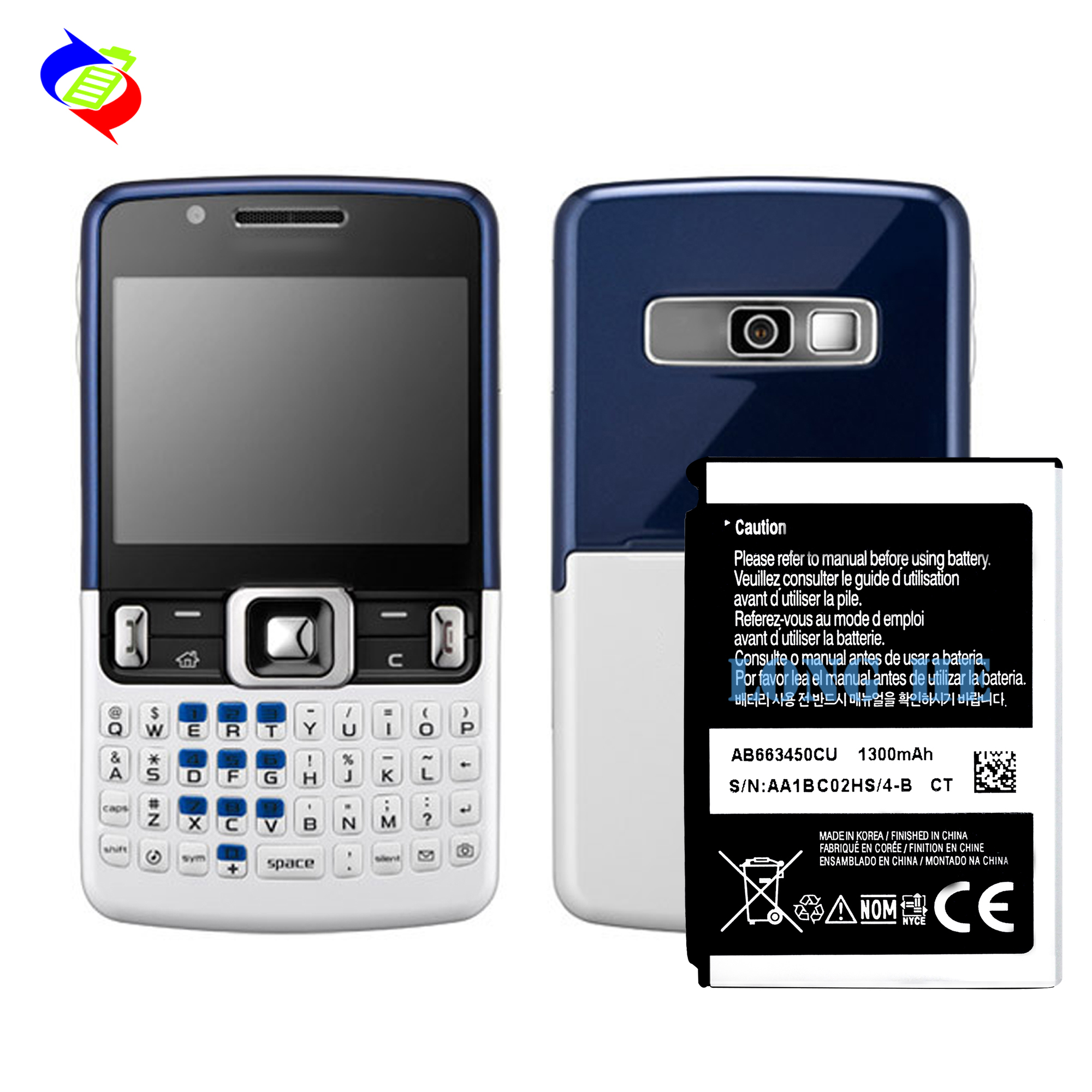 AAA 1300mAh Replacement Battery for Samsung SGH-i780/i788 GT-C6620/C6625 AB663450CU