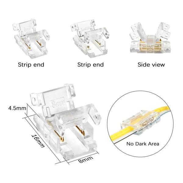 Unlimited Led Density Measurement COB Strip to Wire LED Connectors for 5 8 10mm Connection