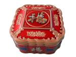 Round Biscuit Tin Box Stainless Steel Large Empty Cookie Tins