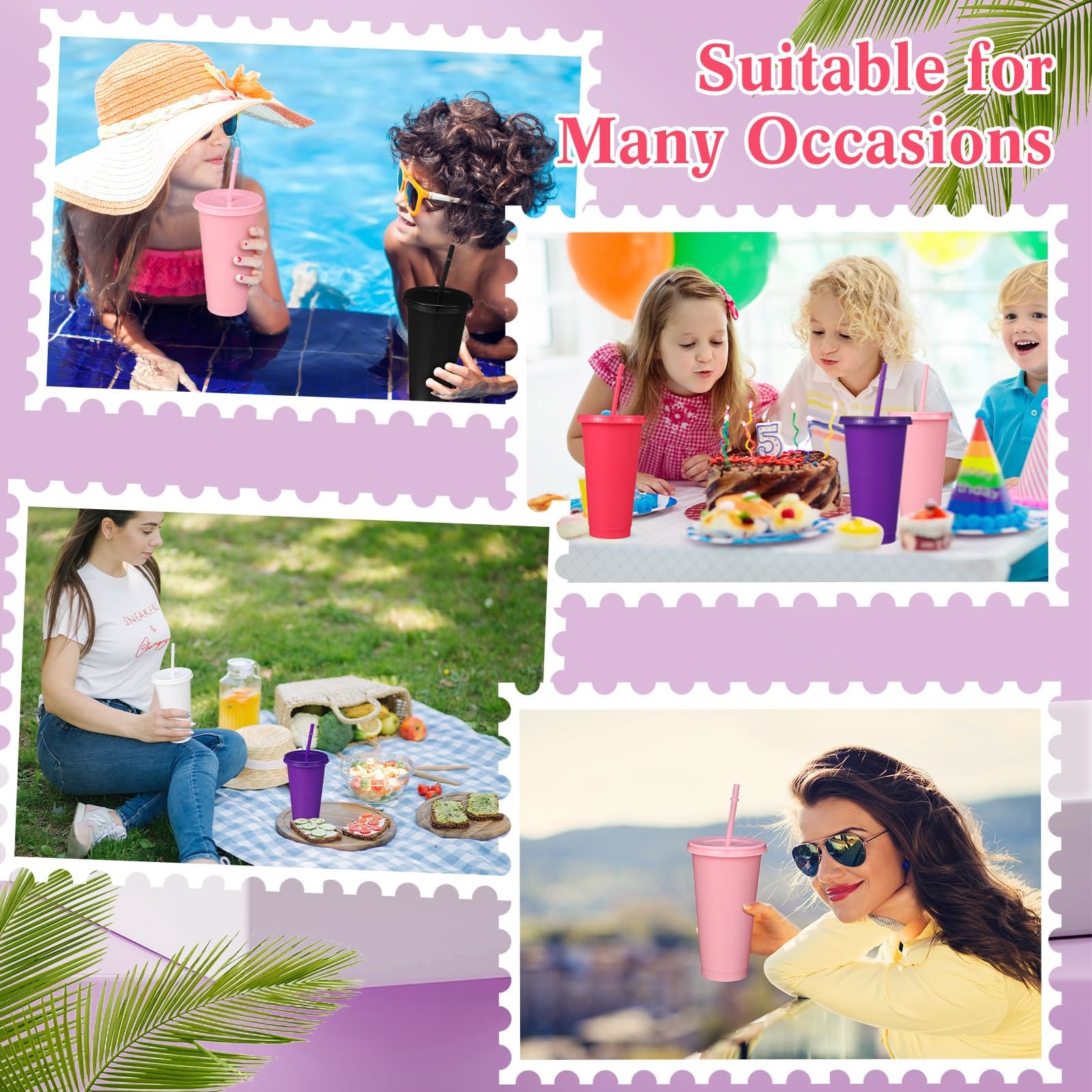 22oz Matte Pastel Tumblers Colored Double Wall Insulated Acrylic Tumblers With Lids And Straws Easy To Clean Perfect For Custom Creations